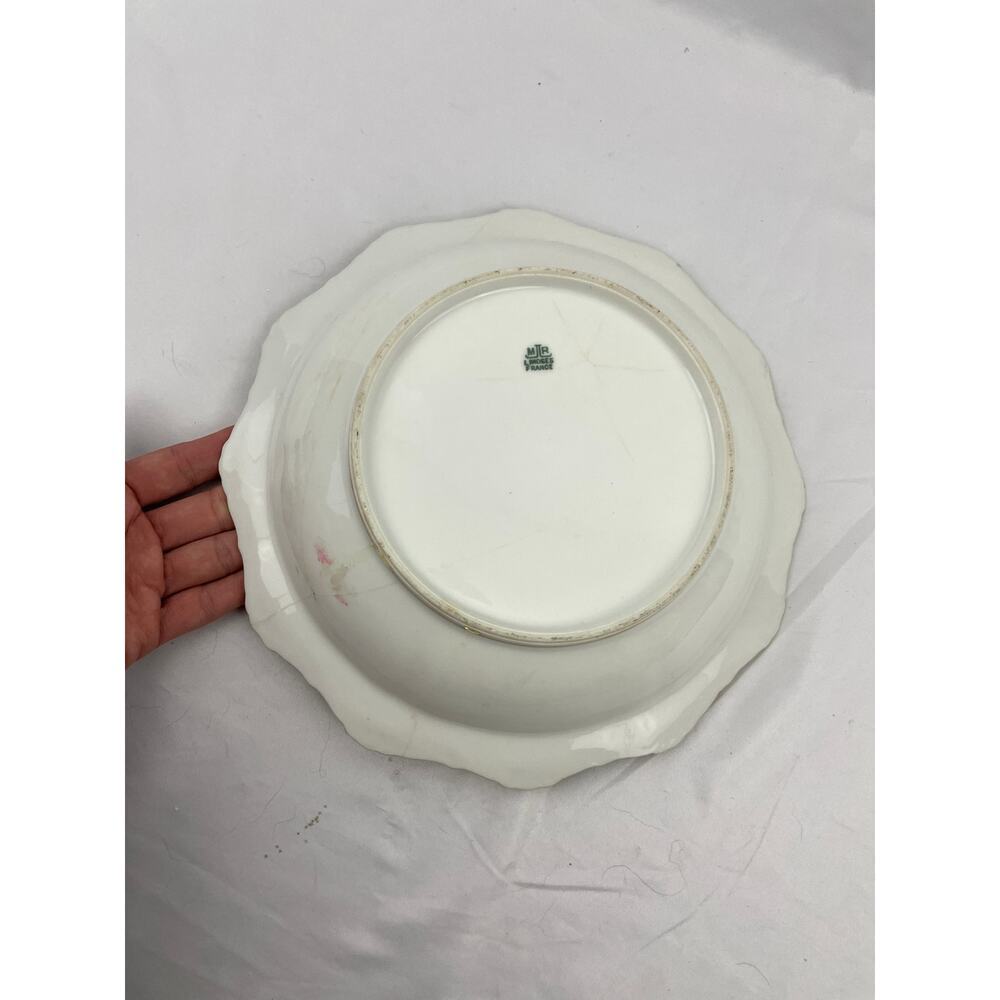 Antique Limoges Bowl France Handpainted Pink Roses Gold Accent Artist Signed VTG - Picture 12 of 15